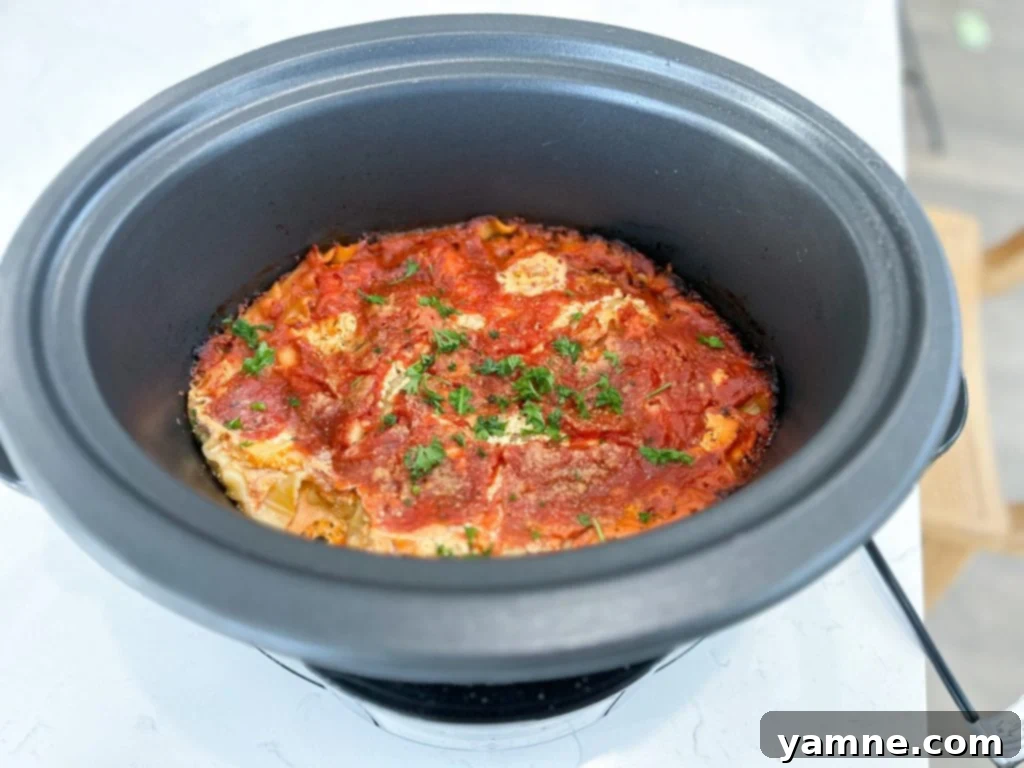 Vegetarian Lasagna: A Slow Cooker Delight 3 Cheesy Slow Cooker Vegetarian Lasagna