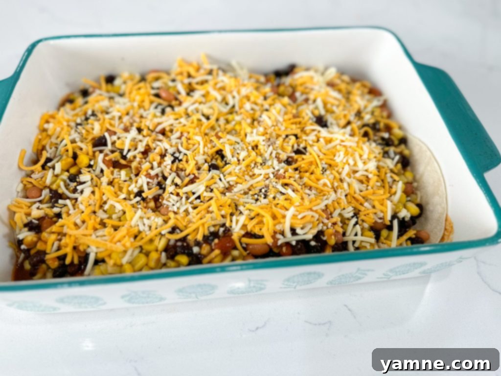 black bean enchilada casserole