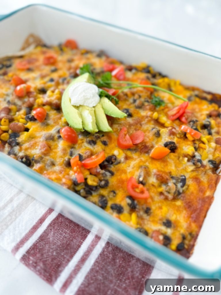 black bean enchilada casserole