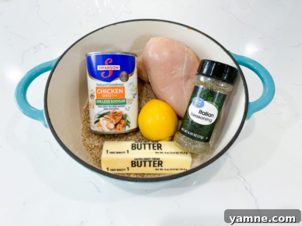 One Pot Lemon Chicken and Rice
