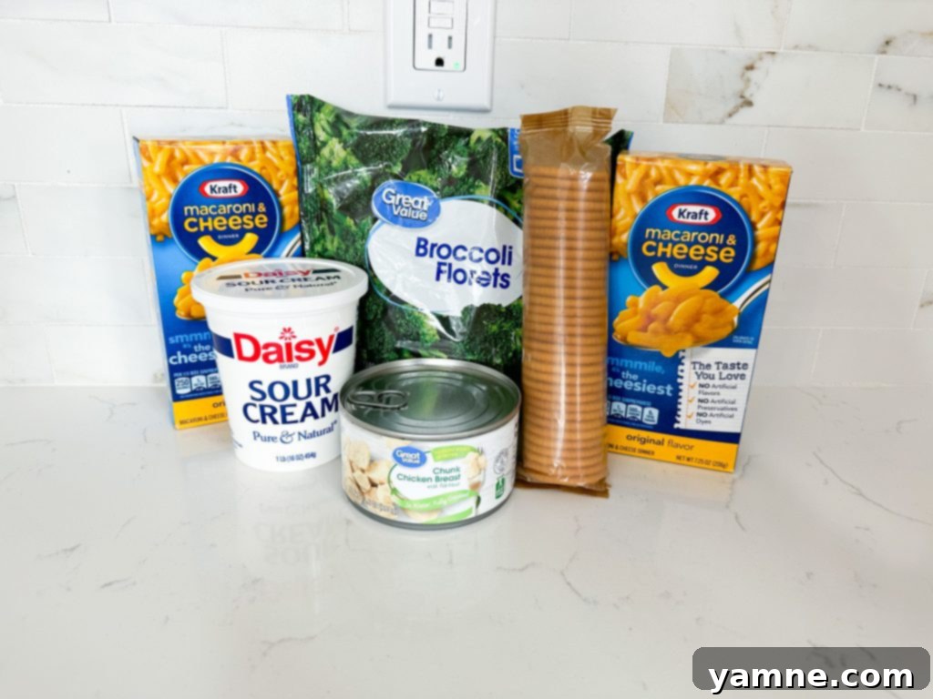 Chicken and Broccoli Macaroni Cheesy Casserole