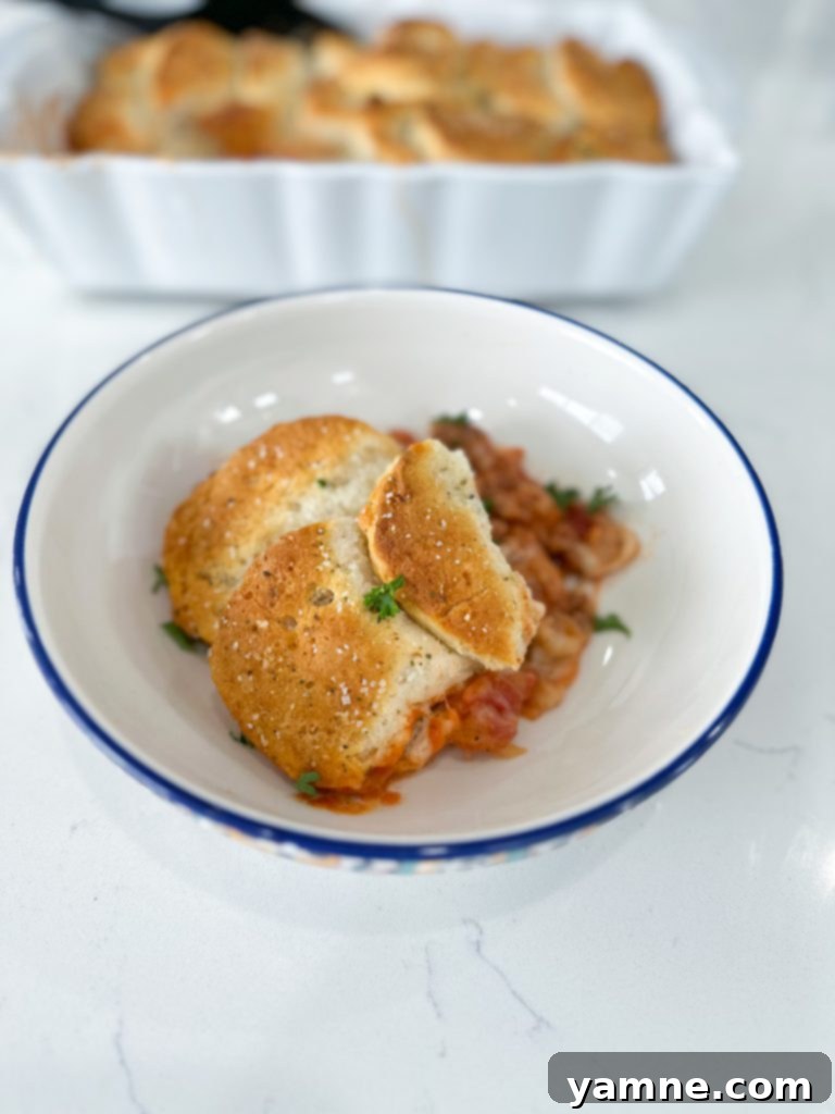 Savory Sausage and Biscuit Bake 6 Italian Sausage Biscuit Casserole ready to serve