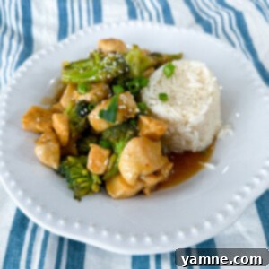Citrus Glazed Chicken 2 Delicious Homemade Orange Chicken served with broccoli and white rice