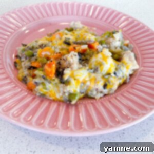 Delicious Slow Cooker Chicken and Wild Rice ready to be served