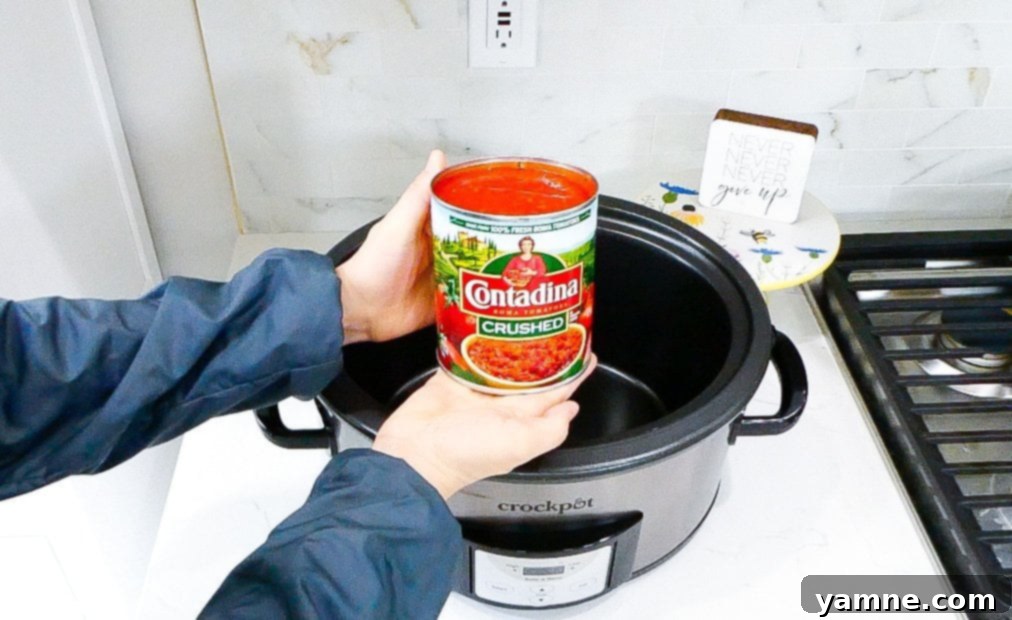 Fall-Apart Slow Cooker Beef Ragu 3 Prepped ingredients for beef ragu