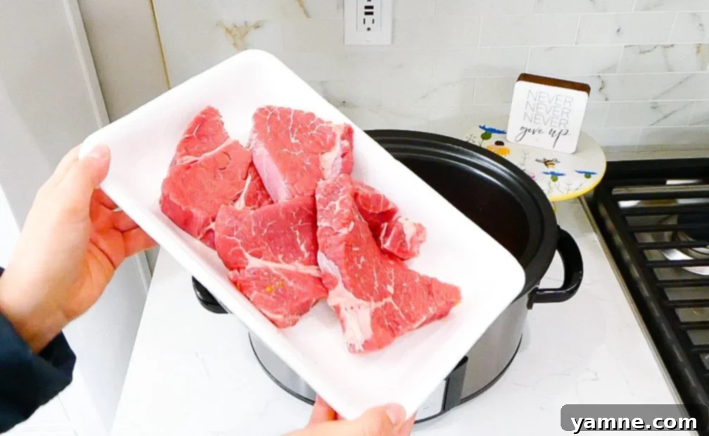 Fall-Apart Slow Cooker Beef Ragu 8 Beef roast added to ragu ingredients