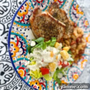 Seared Pork Chops and Baked Beans