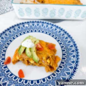 Delicious Tamale Casserole topped with fresh cilantro