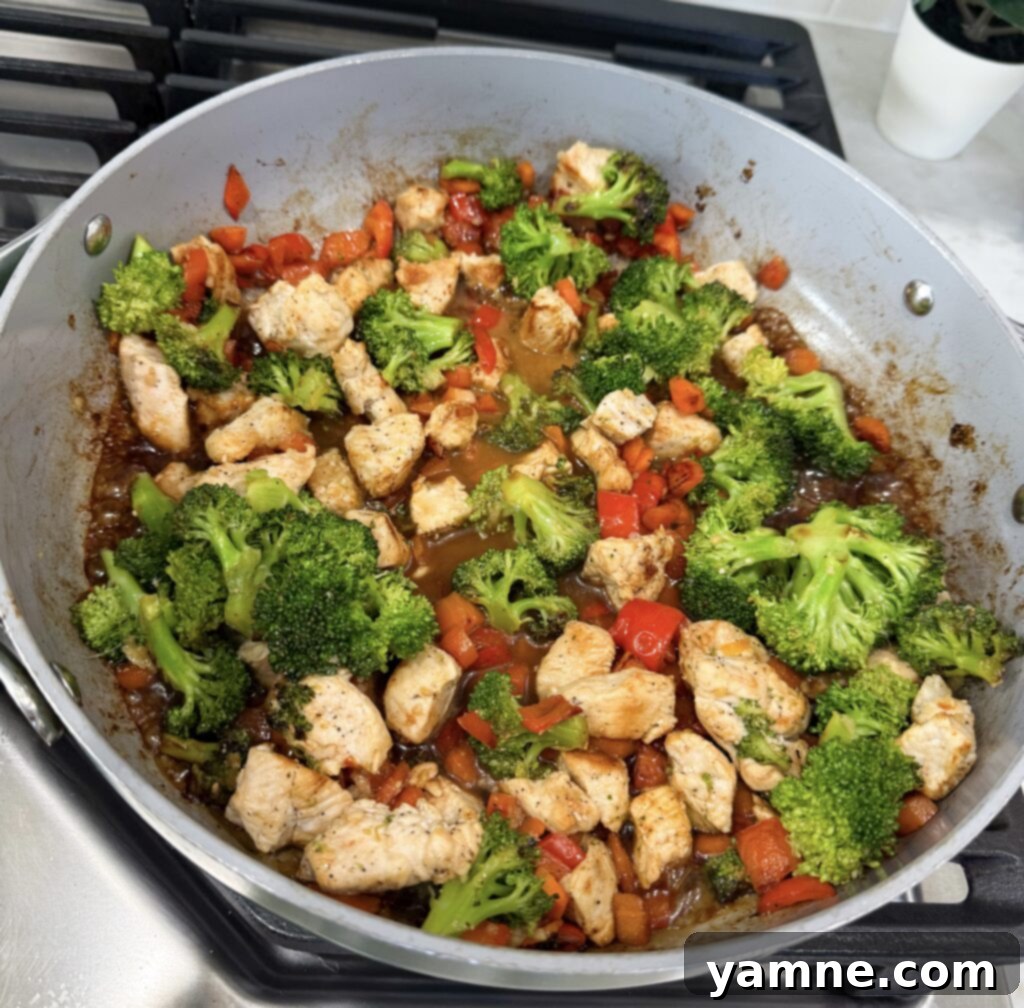 Easy and flavorful chicken and vegetable stir fry