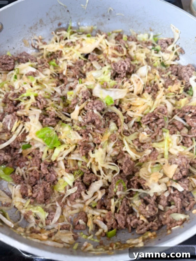 finished Egg roll in a bowl