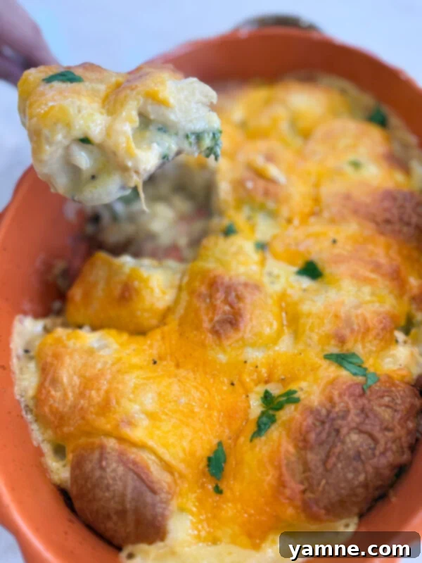 Cheesy Chicken Crescent Roll Casserole