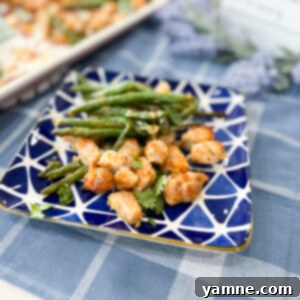 Deliciously roasted Sheet Pan Pork Chops and Green Beans, a quick and healthy meal