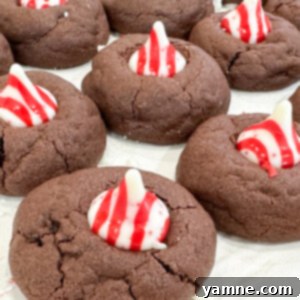 Candy Cane Kiss Cookies