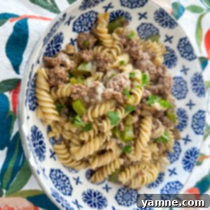 Philly Cheesesteak Pasta Skillet 2 Philly Cheesesteak Pasta