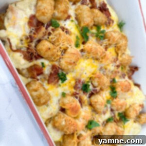 Chicken Bacon Ranch Tater Tot Casserole