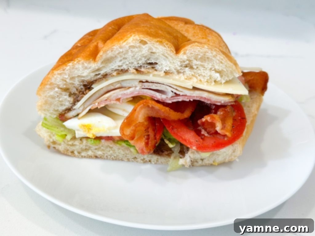 Italian Cobb Sub 6 Italian cobb salad sub ready to eat