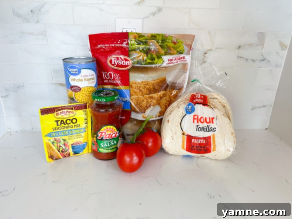 Southwest Chicken Wraps Ingredients