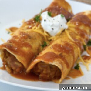 bean and rice enchiladas