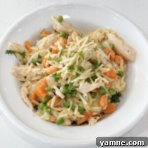 rotisserie chicken with orzo skillet