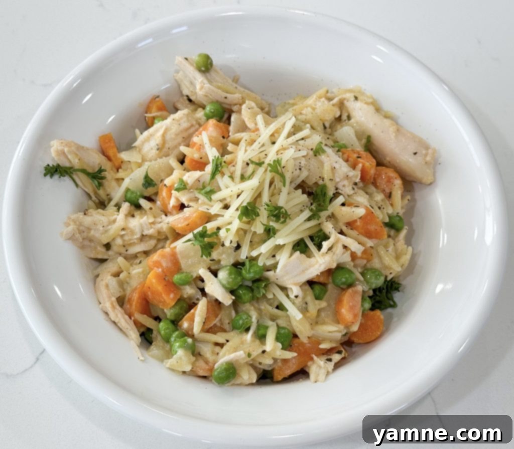 rotisserie chicken with orzo skillet