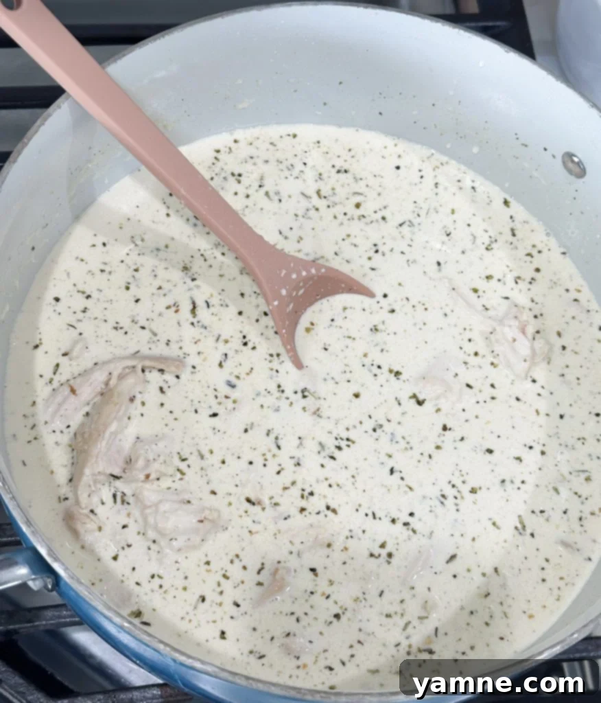 Creamy Alfredo with Rotisserie Chicken & Bacon 6 rotisserie chicken bacon alfredo