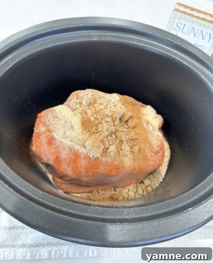 Slow cooker apple cider pulled pork