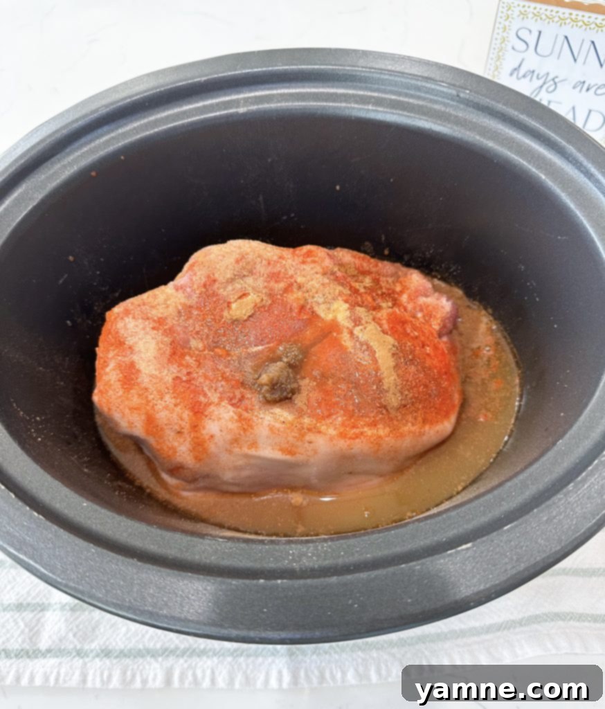 Slow cooker apple cider pulled pork