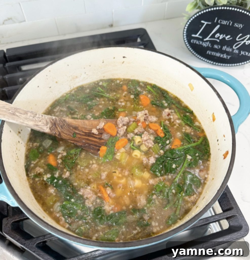 one-pot Italian sausage soup