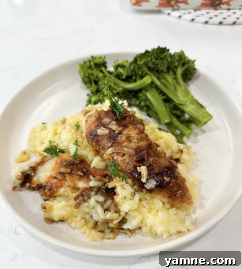 Julia Pacheco's 20 Best Easy 5 Ingredient Casserole Dinners 4 Easy No Peek Chicken Casserole with creamy rice and tender chicken, perfect for a busy weeknight.