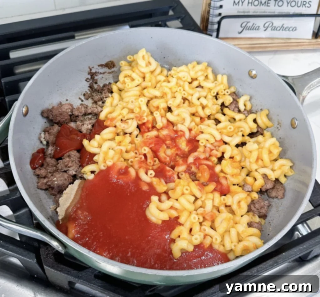 Cooking ground turkey for sloppy joe mac and cheese recipe