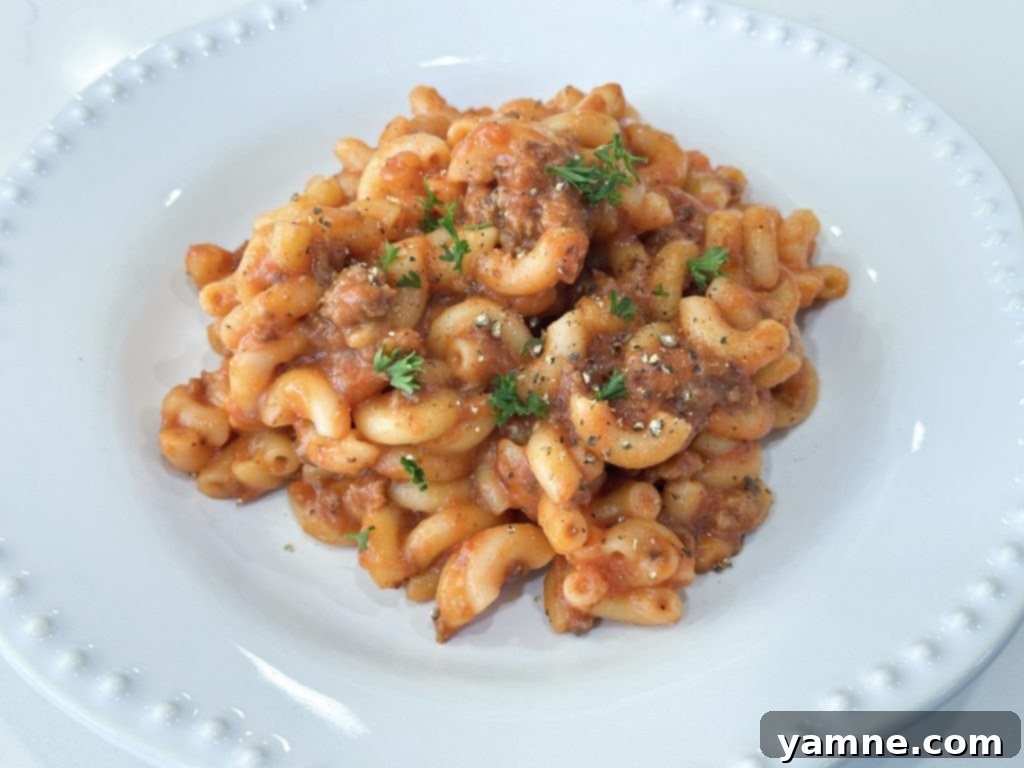 Sloppy Joe Mac and Cheese with turkey