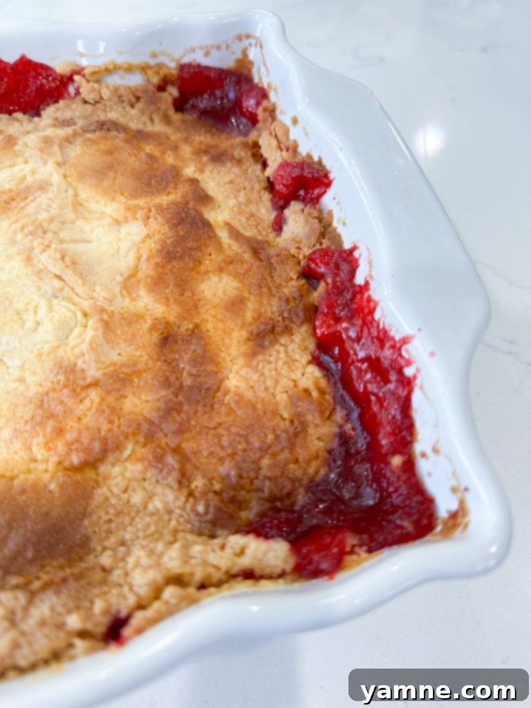 Strawberry Cheesecake Dump Cake Butter Topping