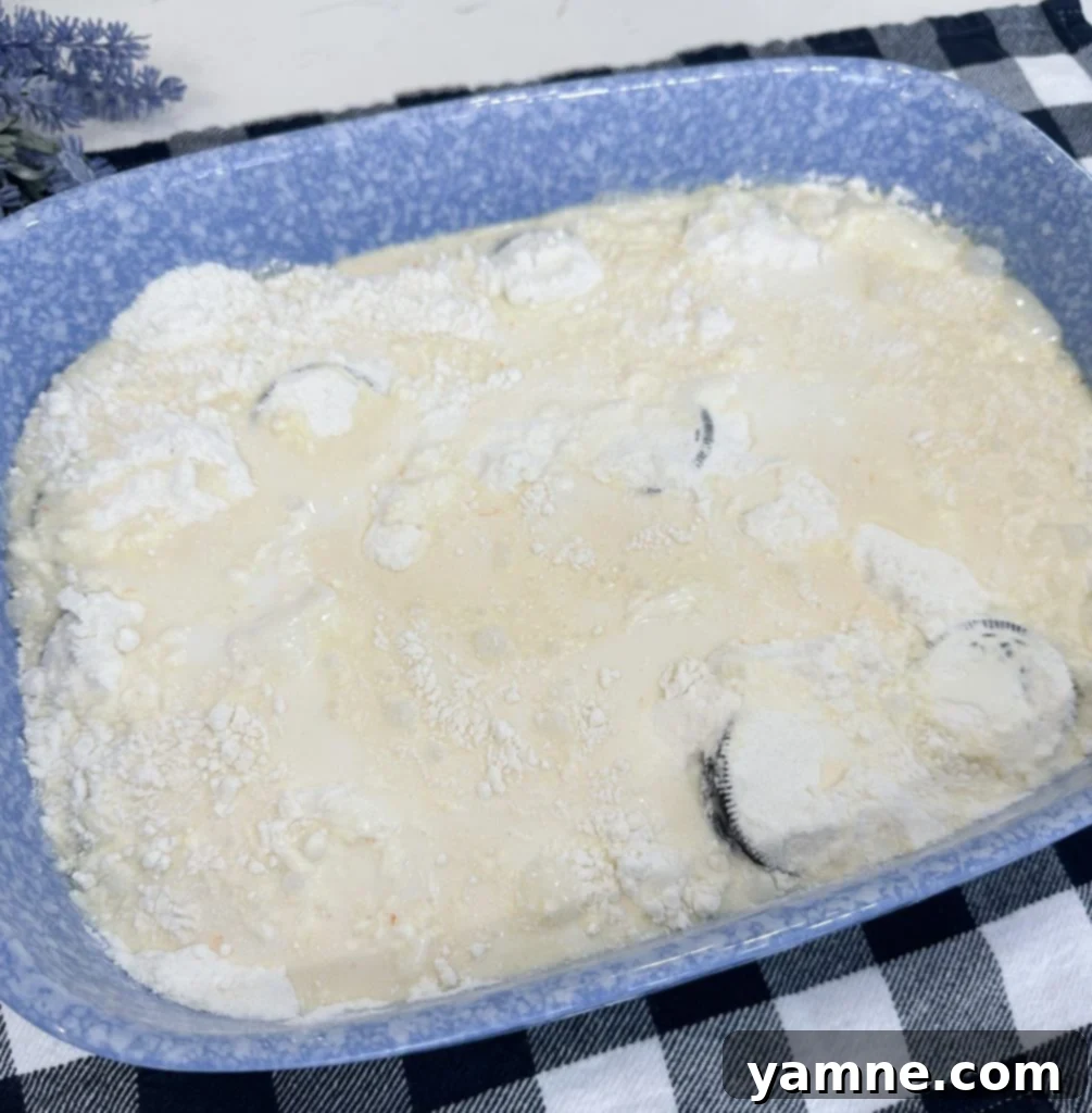 Oreo Dump Cake - Cake Mix Layer