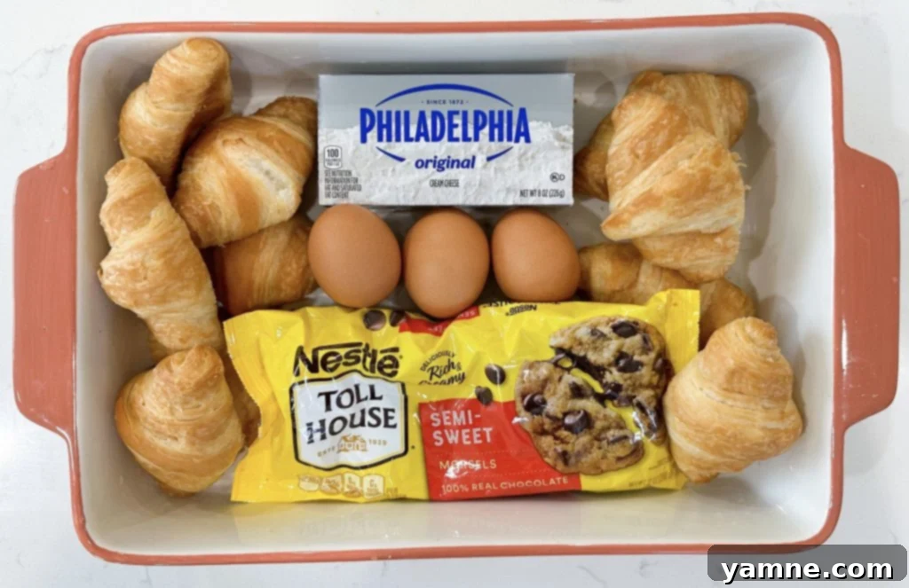 Chocolate Crescent Casserole Ingredients