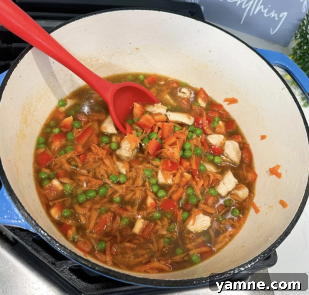Serving One-Pot Teriyaki Chicken and Rice