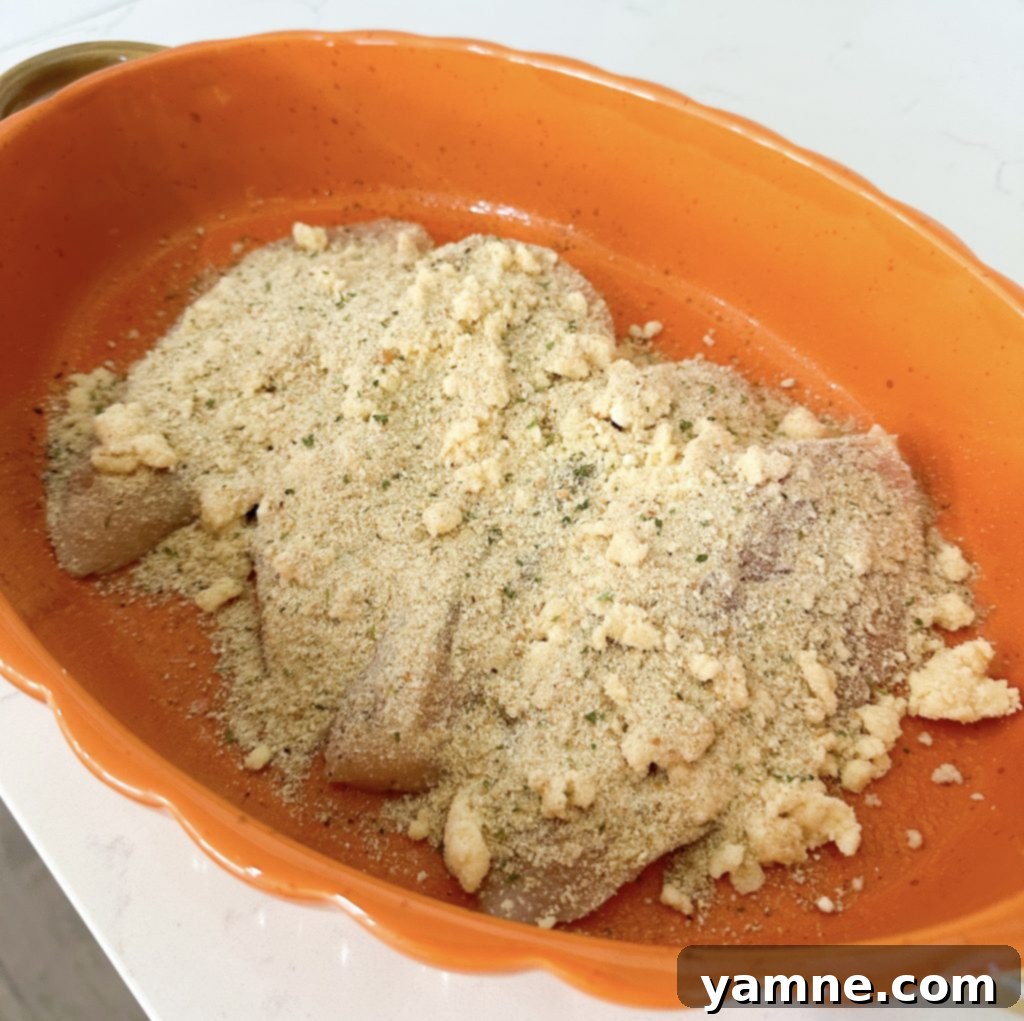 Chicken with breadcrumb topping