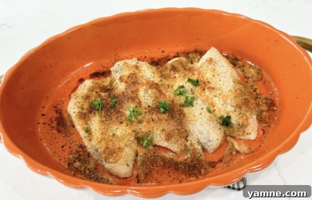 Stored baked parmesan panko chicken