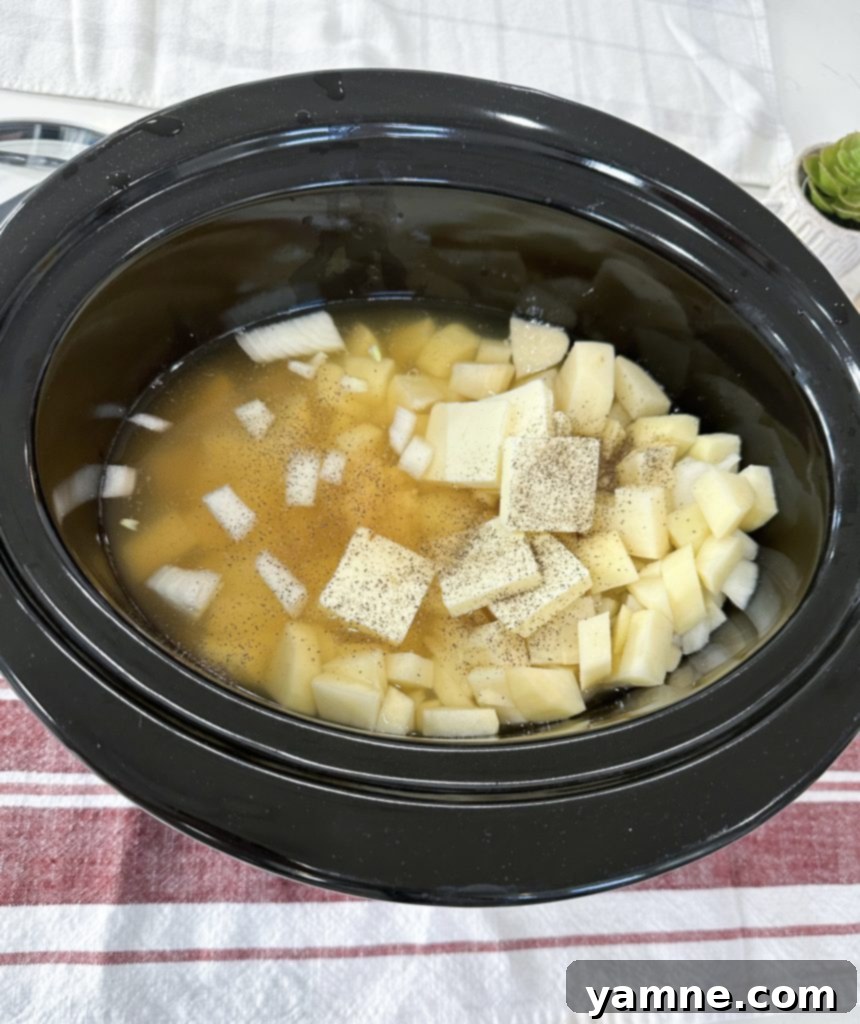 Slow cooker potato soup ingredients