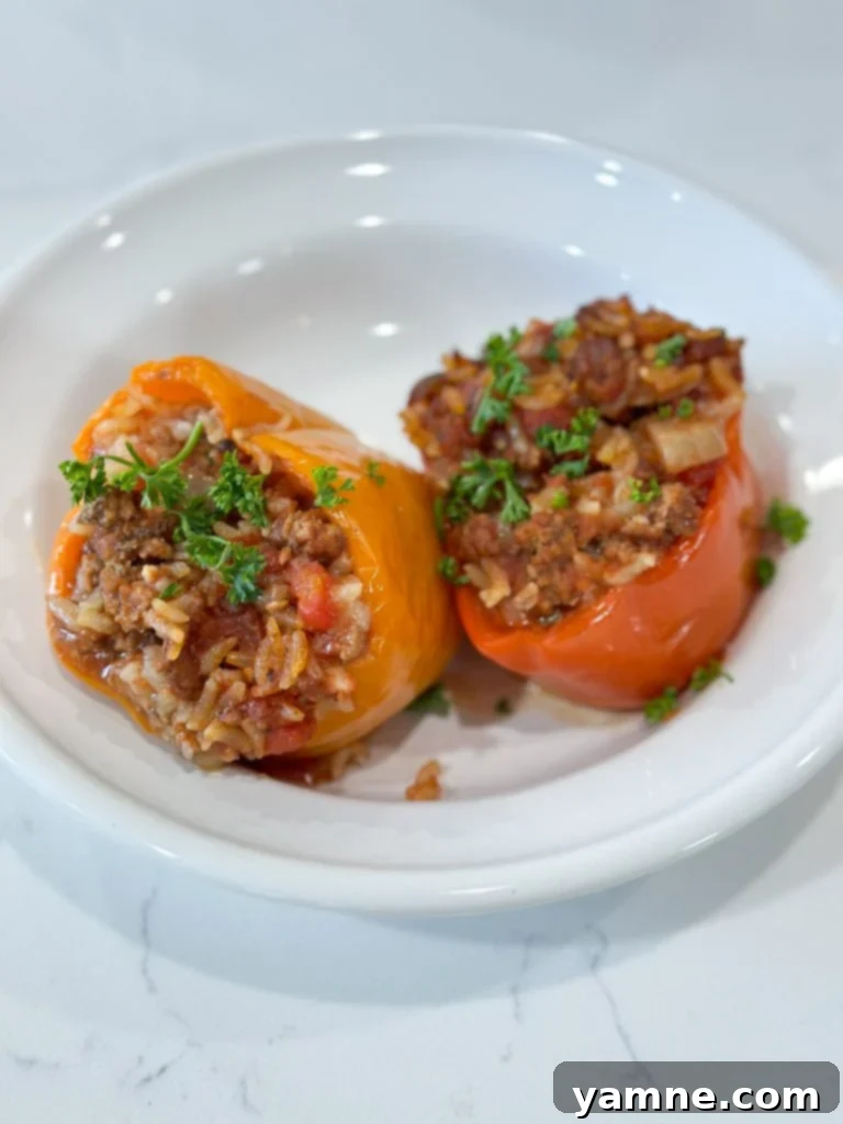 slow cooker stuffed peppers
