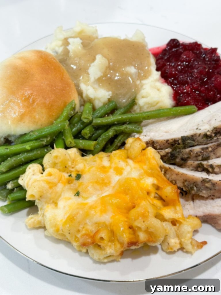 Slow cooker turkey with mashed potatoes on a platter