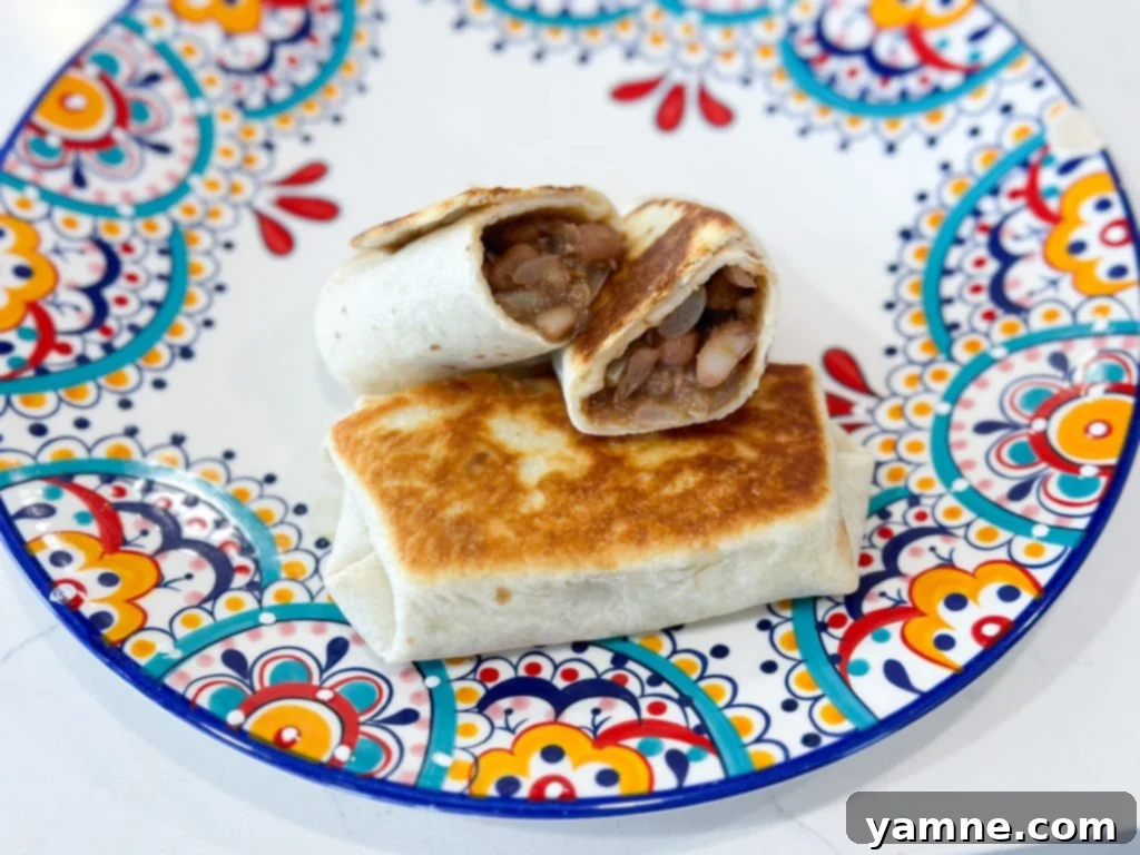 Simple and delicious bean burrito recipe for a cheap meal