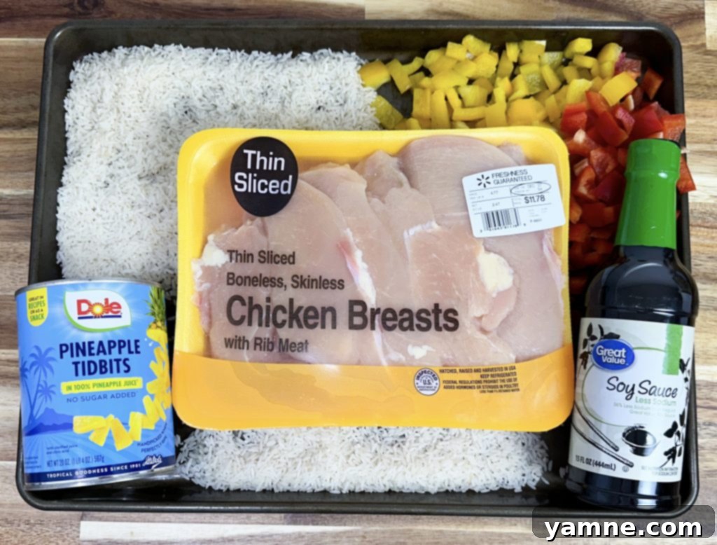 Easy Sheet Pan Hawaiian Chicken