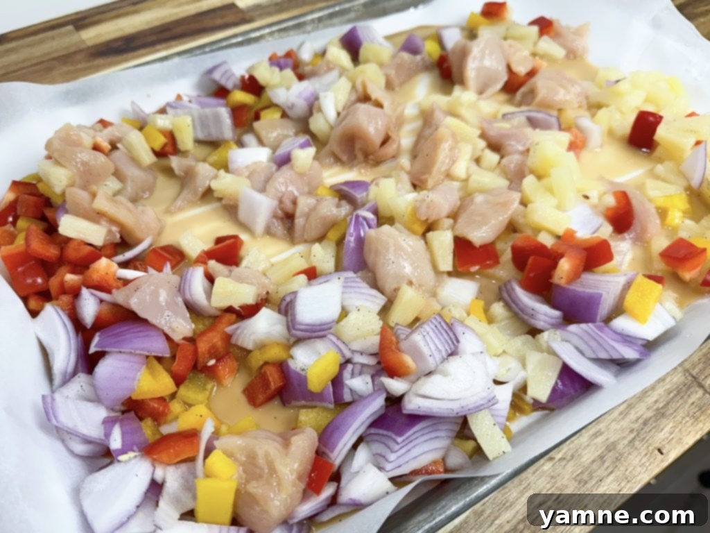 Easy Sheet Pan Hawaiian Chicken