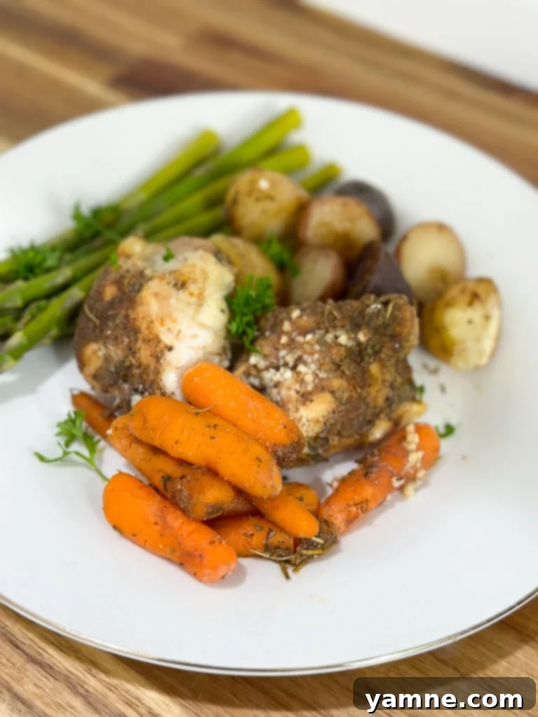 Delicious slow cooker chicken and veggies