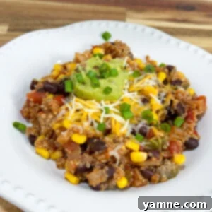 Slow Cooker Enchilada Quinoa, a healthy meatless dump and go meal