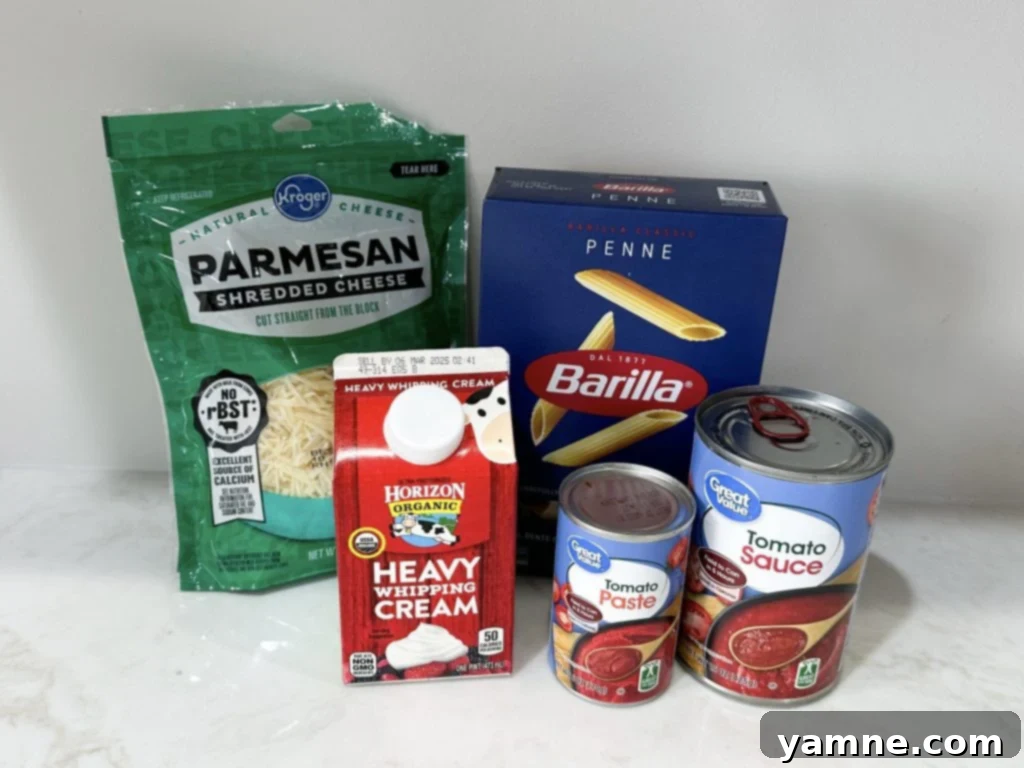 Easy creamy tomato pasta