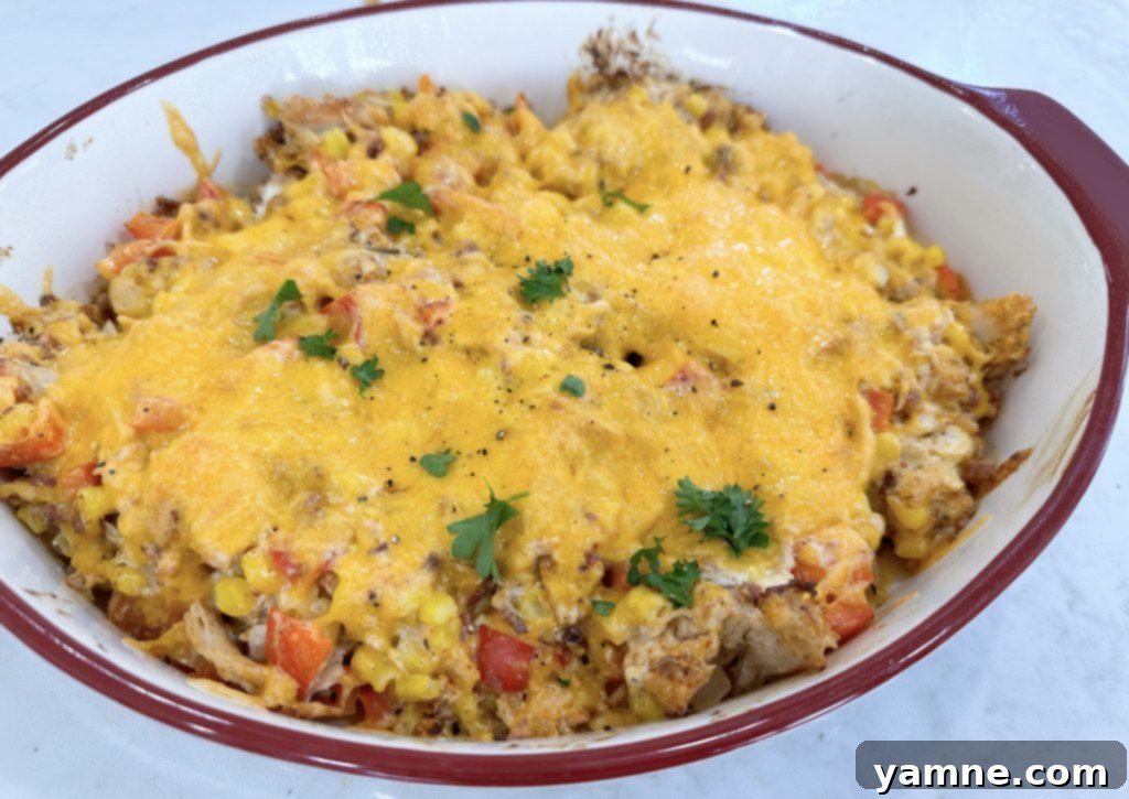 Chicken casserole ready to bake
