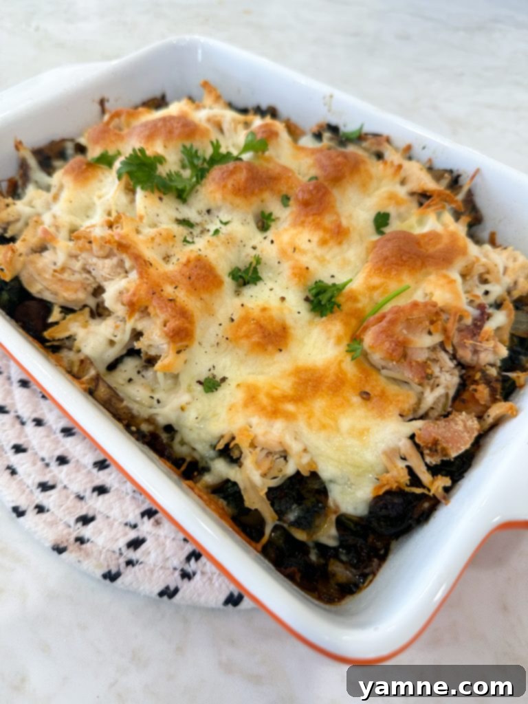 Wholesome Chicken Bake 5 Healthy chicken casserole ready for storage