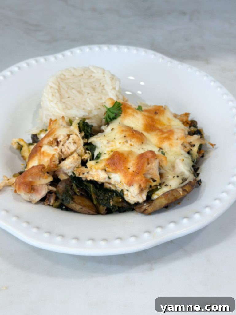 Wholesome Chicken Bake 6 Healthy chicken casserole with a side of rice