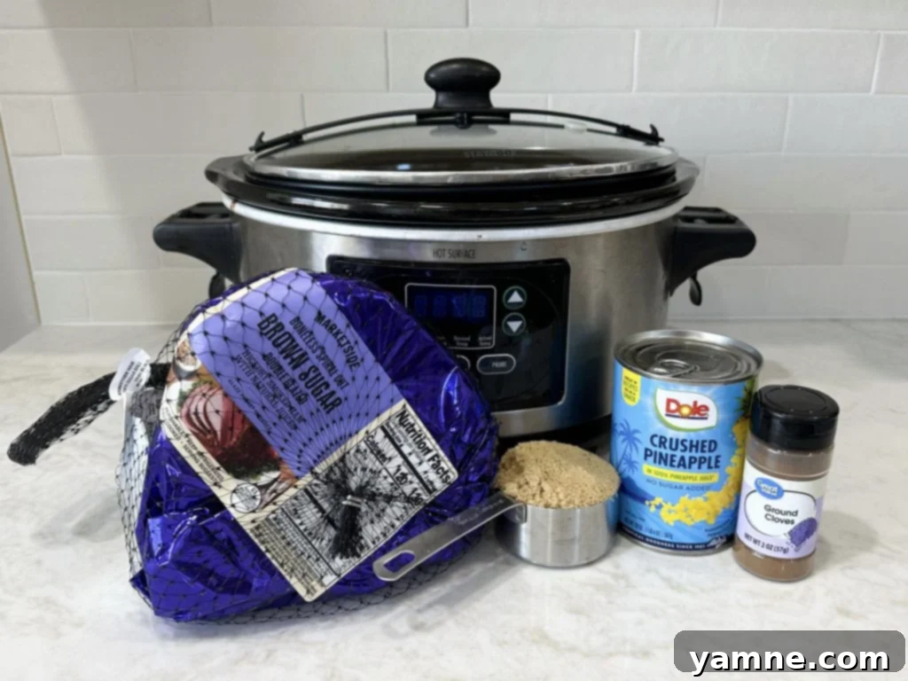 Effortless Holiday Ham: A Slow Cooker Delight 3 easy and juicy slow cooker ham